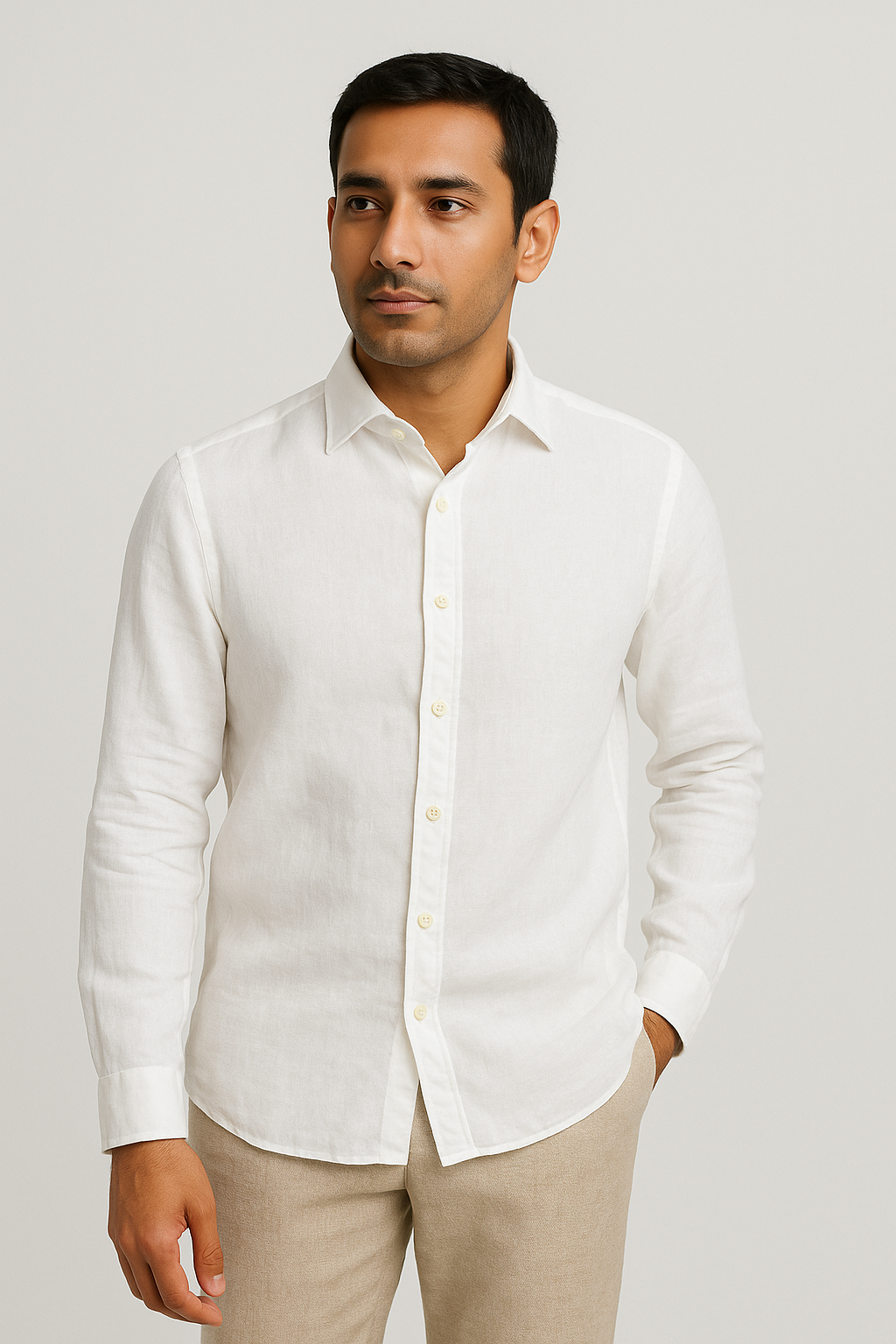 The Ultimate White Linen Shirt – Custom Fit, Pure Class