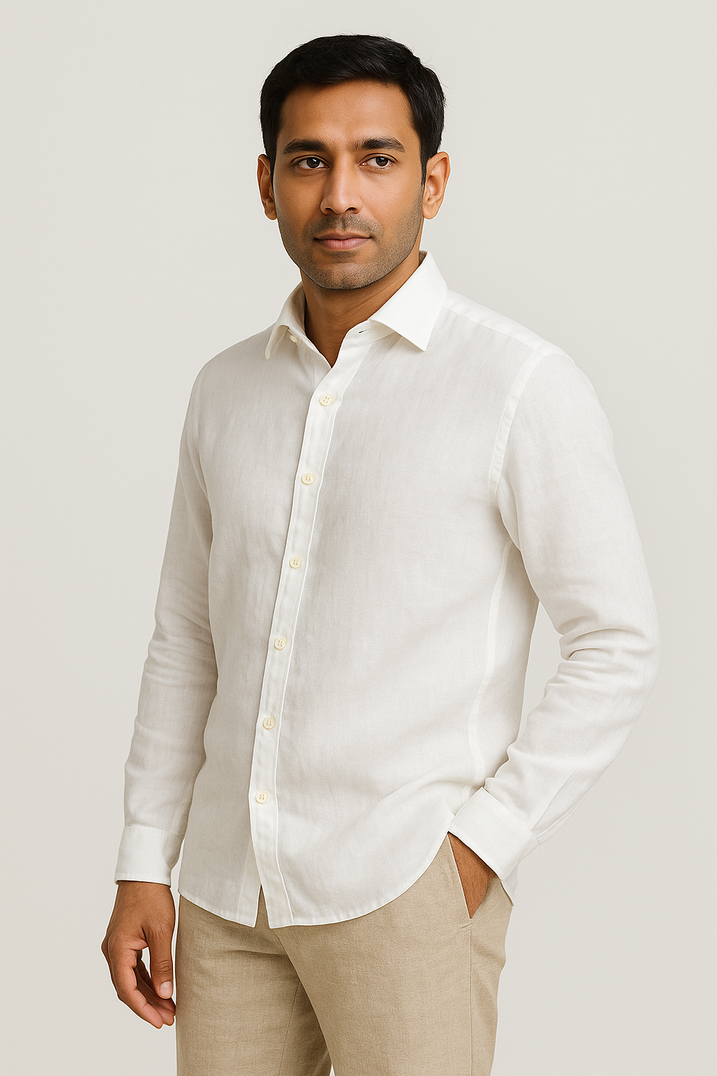The Ultimate White Linen Shirt – Custom Fit, Pure Class